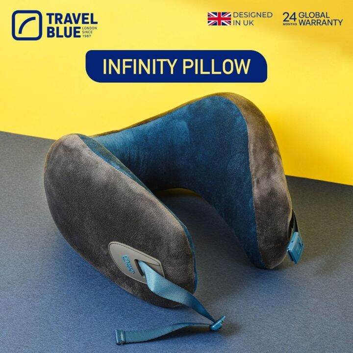 Travel Blue Infinity Pillow High Quality High Density Memory Foam