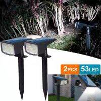 1/2Pcs Solar Powered 53LED Lamp Adjustable Solar Spotlight In-Ground IP65 Waterproof Landscape Wall Light Outdoor Lighting