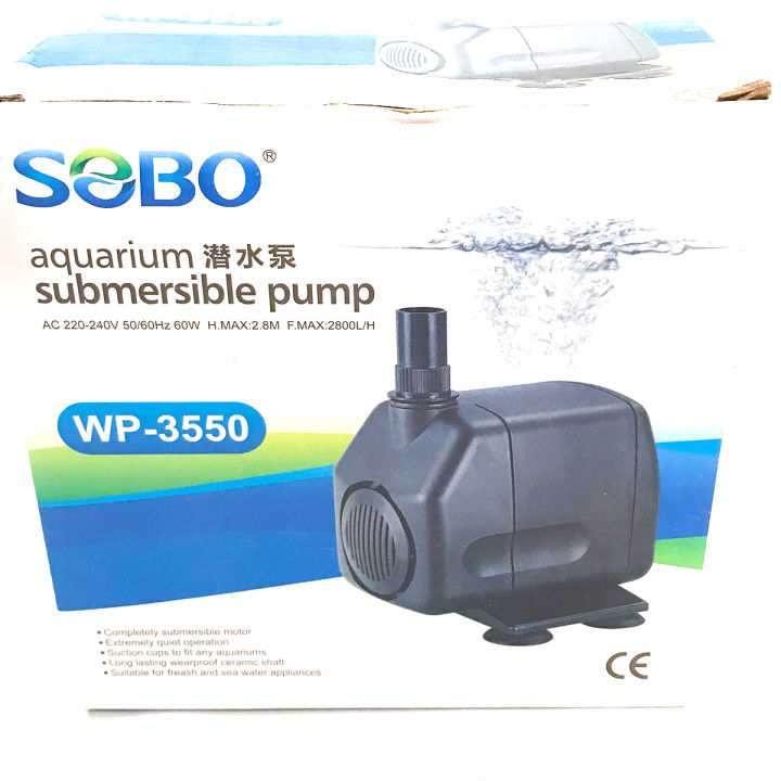 sobo-wp-3550-ปั๊มน้ำตู้ปลา-บ่อปลา-กำลังไฟ-60w-2800ลิตร-1ช-ม-wp3550-wp-3550-ปั๊มน้ำ-ปั๊มแช่-ปั๊มน้ำพุ