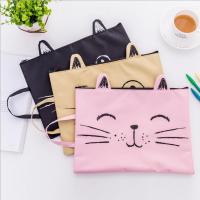 【hot】 1PC Kawaii ZiP Fabric File Folder Document Notebook Organizer Handbag Students Office Stationery