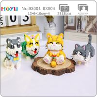 Moyu Animal World Corgi Husky Dog Persian Cat Kitten Pet Doll Model Mini Diamond Blocks Bricks Building Toy for Children no Box