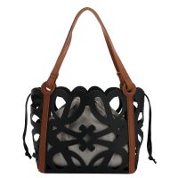 2023 Small Tote Bags PU Leather Hollow Out Shoulder Side Bag For Women Casual Outside Handbags and Purses