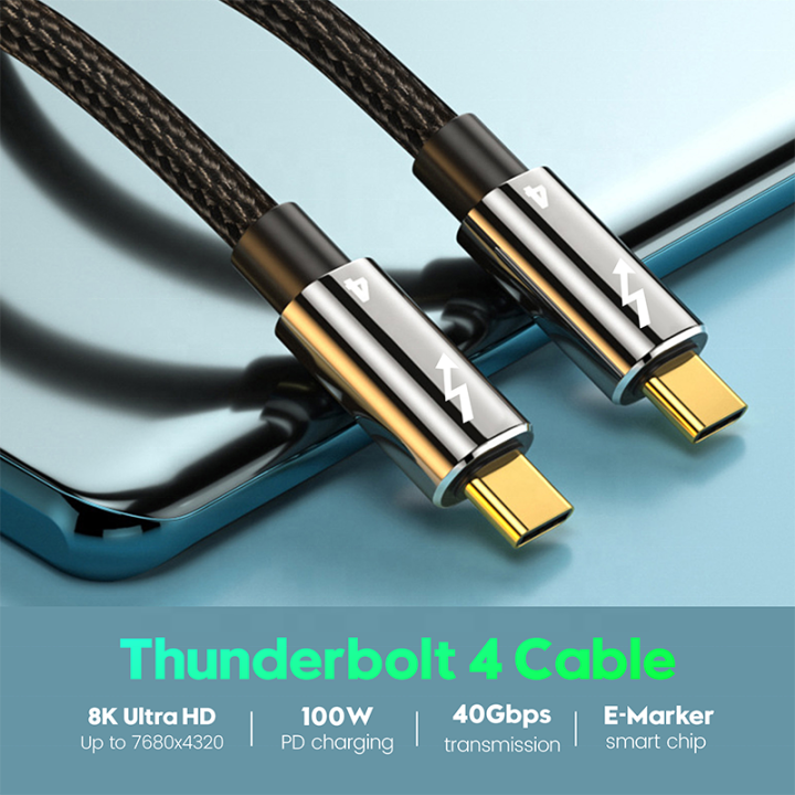 Acer USB 4 Kabel 1m - 8K HDR, 40Gbps, 100W PD Für Thunderbolt 4/3 Geräte