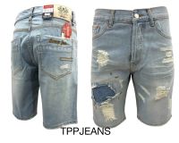 TPPJEANS NB LightBlueCollection กางเกงยีนส์ขาสั้นชายสีบลูยีนส์ฟอกซีด แต่งปะขาด งานตัดเย็บอย่างดี Size 28-38 รับชำระปลายทาง