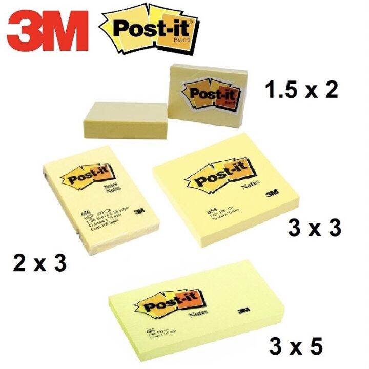 3M Post It Note 1.5x2 | 2x3 | 3x3 | 3x5 | Lazada