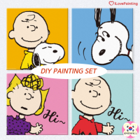 [ iLovePainting × Peanuts ] Snoopy DIY Painting set Oil Painting 20X20 Prenatal Healing Hobby from Korea Childrens Coloring Book Gift Home Decor Gift