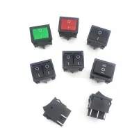 KCD5 21x24mm 21x24mm Rocker Switches Kit 4 Pin 6Pin 2 Position 3 Position 6A/12A 250VAC ON-OFF ON-OFF-ON Power Switch