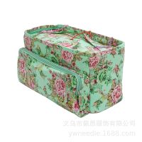 [COD] Cross-border explosion 600D Oxford cloth knitting tool storage bag peony flower wool square EB017