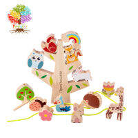 Treeyear 14 Piece Wooden Stacking And Balancing Toy &amp; Educational Game Toy- Early Learning-พัฒนาความคิดเชิงกลยุทธ์และปรับ