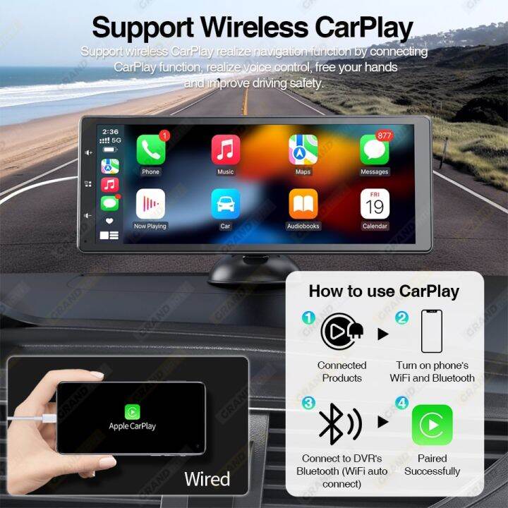 Universal 10 Inch Car Radio Multimedia Video Player Wireless Carplay
