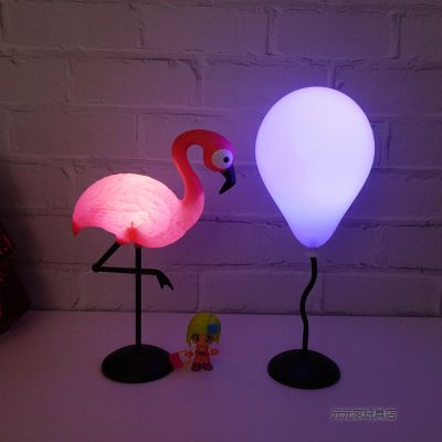 Clearance Outlet Flamingo Color Changing Balloon Cordless Night Light with Batteries Kids Room Bedroom Decor
