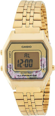 Casio LA680WGA-4C Womens Vintage Gold Tone Alarm Digital Watch