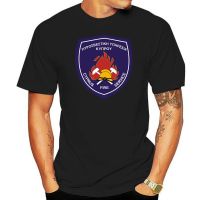 เสื้อยืดผ้าฝ้าย ใหม่ เสื้อยืด คอกลม พิมพ์ลาย Cyprus Fire Service Fire Department Firefighter Navy 80S แฟชั่น 2023  94LN