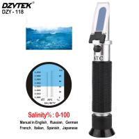 {:”}:》 DZYTEK Refractometer อะควาเรี่ยมน้ำเค็มน้ำทะเลสระว่ายน้ำเครื่องทดสอบความเค็ม ATC มือถือไฮโดรมิเตอร์เครื่องวัดสารละลายแรงดึงดูดเฉพาะ