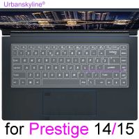 Keyboard Cover for MSI Prestige 15 14 Evo Clear Silicone TPU Protector Skin Film Case Laptop Rose Pink A10SC A11SCX 2021 2020