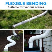 1pc Rain Gutter Downspout Extensions  Drain Downspout Extender Connector Flexible Downspout Extender Drain Pipe With 4pcs Screws Pipe Fittings Accesso