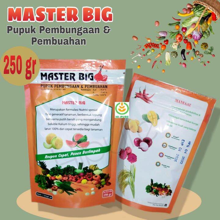 Pupuk Bunga Dan Buah MASTER BIG Nutrisi Masa Generatif Isi 250 Gram ...