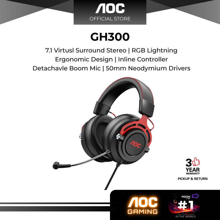 AOC GH300 Gaming Headset Lazada