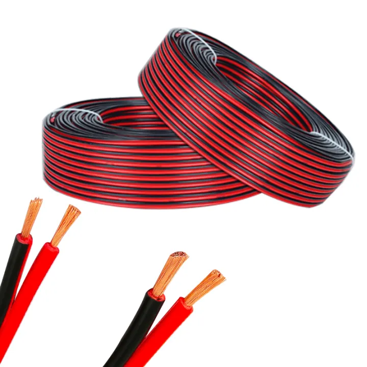 10m 20 mlot 16 18 20 awg Tinned tembaga wayar elektrik 2pin merah hitam ...