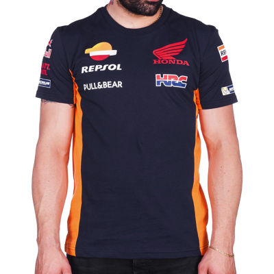 F1ชุดแข่งรถเสื้อยืดแขนสั้นผู้ชาย Honda Repsol กระทิงแดงแข่ง Tshirt Motocross Jersey 100% Cotton เสื้อยืดระบายอากาศ Top