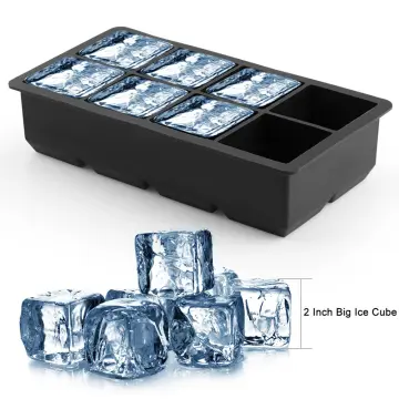 Easy Release Large Ice Cube Mold Slow Melting Large Square Ice Molds 8  Cavities with Lid - China Ice Tray and Ice Maker price