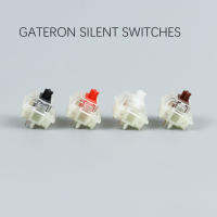 Gateron ปุ่มปิดเสียงสีดำแดงใส5Pin สำหรับแป้นพิมพ์ Mechaniacl ที่ใช้งานได้กับสวิตช์ MX