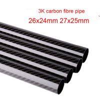 26x24mm 27x25mm 26mm 27mm 3K carbon fibre tube Hollow Carbon fiber pipe carbon tube CF holder Carbon rod Twill matte Plain light Wires Leads Adapters