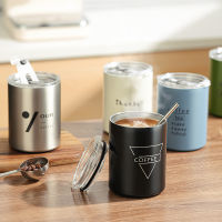 Bincoo 350ml Stainless Steel Coffee Cup Portable Industry Style Double Drink Coffee Tumbler Tea Milk Mugs Straw Mouth Cup