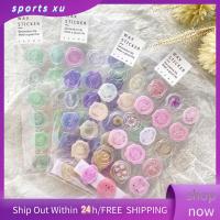 SPORTS XU 36/54PCS ดอกไม้และดอกไม้ ตราประทับตราประทับขี้ผึ้ง วินเทจ อินส์ สติกเกอร์ตราประทับประทับตรา เครื่องเขียนสเตชันเนอรี โปร่งใสโปร่งใส ป้ายปิดผนึกซองจดหมาย สมุดเก็บภาพทำเอง