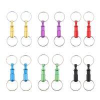 [HOT HUIQKKJKUIO 556] 2PCS พวงกุญแจที่ถอดออกได้ Quick Release Pull Apart Breakaway Key Rings Lock