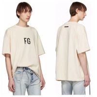 Fear of God ความกลัวของพระเจ้าใหม่ของผู้ชายและผู้หญิงเสื้อยืดหลวม F G ฝ้ายพิมพ์แขนสั้นเสื้อยืด