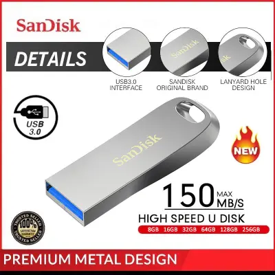 แฟลชไดร์ฟ SANDISK Flash Drive ULTRA LUXE USB 3.0 (SDCZ74-G46) 8GB16GB32GB64GB128GB256GB แฟลชไดร์ Flashdrive ดิสก์U อุปกรณ์จัดเก็บข้อมูล