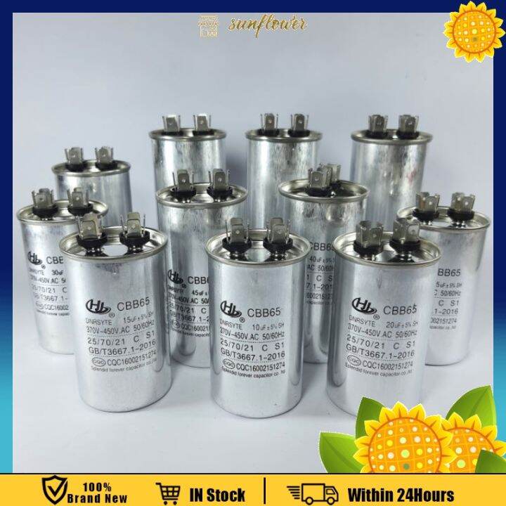 30UF/60UF/65UF CBB65 Aircon Capacitor Single Type Aircon Metal