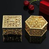 【hot】 Hollow Gold Foil Plastic Transparent Hexagon Chocolate Wedding Favor CraftsVintage Gifts