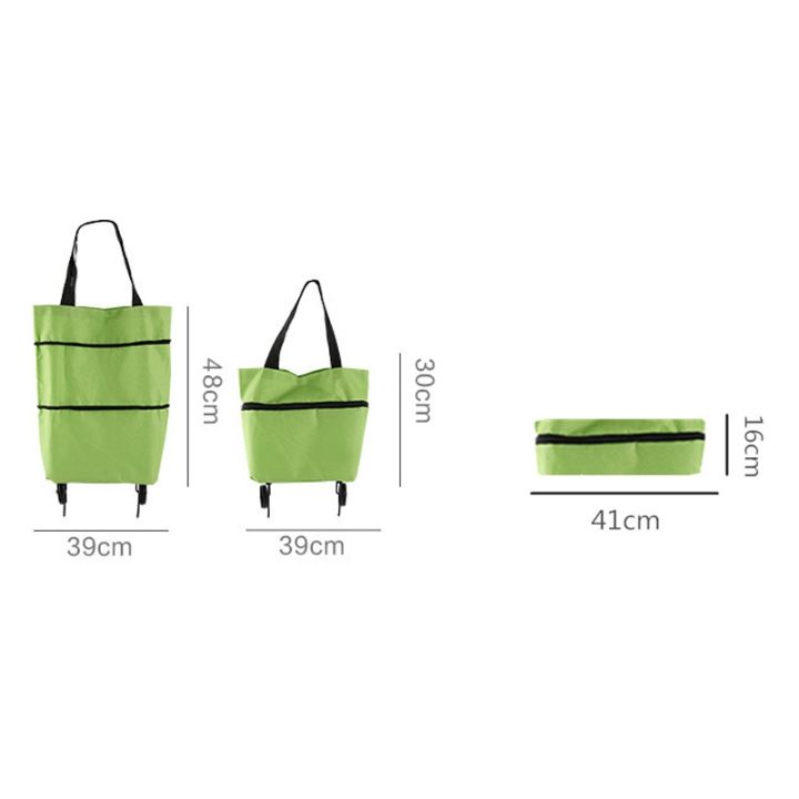 light-weight-folding-foldable-shopping-cart-luggage-travel-bag-trolley-portable-tug-hanging-bag-fashion-oxford-solid-women-bags