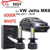 หลอดไฟหน้า สีขาว 6000K 12-24V (40w) สําหรับ Jetta MK6 (ปี 2011-2018) 2 ชิ้น NEW