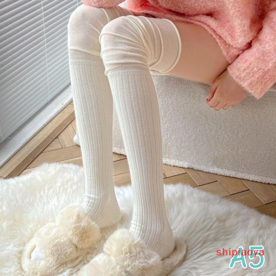 Shipiaoya ถุงน่องฤดูใบไม้ร่วงและฤดูหนาวถุงเท้าสูงต้นขาญี่ปุ่นประกบเหนือถุงเท้าระดับเข่า