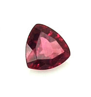 3.20 cts Natural Vivid Fire Purplish Pink Tourmaline Loose Gemstone Trillion Shape Genuine Madagascar Gemstone for Jewelry