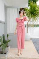 B-JL04 JUMPSUIT จั้มสูทขายาว บาร์บี้ ปอม ปอม มีไซส์สาวเล็ก สาวอวบ (XS29-32”, S33-35”, M36-39”, L40-43”, XXL44-46”) ชุดออกงาน ชุดทำงาน ชุดทำบุญ แฟชั่นสาวอวบ แฟชั่นผู้หญิง