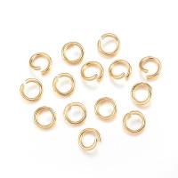 200pc 304 Stainless Steel Open Jump Rings Metal Connectors for DIY Jewelry Crafting and Keychain Accessories Real 18K Gold Plated 18 Gauge 6x1mm