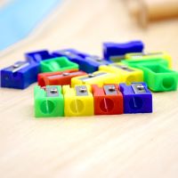 10pcs Plastic Cute Pencil Mini Sharpener Multicolor Random Children Primary School Office Sharpener Stationery Supplies