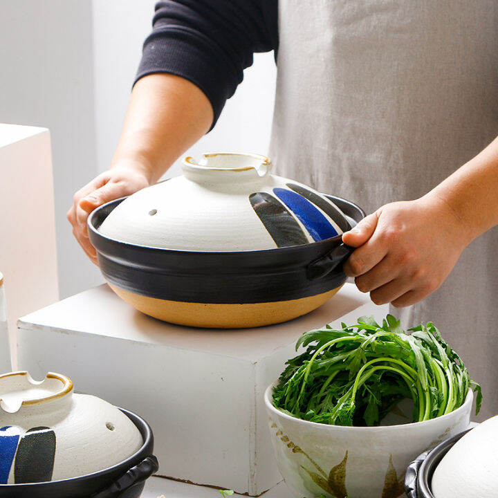 OMK Japanese style casserole set with cover 900ML/1700ML/2800ML ceramic