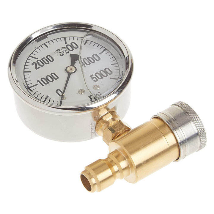 3 8in Pressure Gauge For Pressure Washer Quick Connect Shockproof 