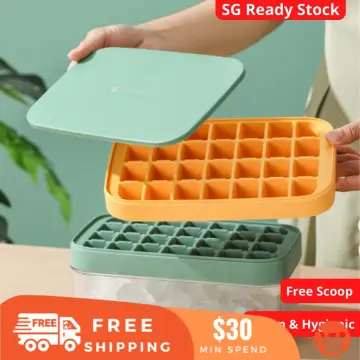 Ice Cube Tray With Lid & Bin  BPA Free Ice Tray For Freezer With Cove –  Advanced Mixology