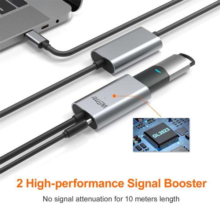 Weme USB C Extension Cable Male to USBA Female Type C Active Cable USB