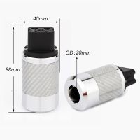 CF4A Top quality Carbon Fiber Gold Plated 20A C19 IEC Female Plug HIFI Power Cable DIY Mains Connector