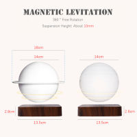 ใหม่3D พิมพ์ LED Night Light Creative Touch Magnetic tation Moon โคมไฟ3สีหมุนลอยบรรยากาศโคมไฟ Gift