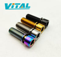 1 PC Vitaltitanium เกรด 5 ไทเทเนียม Bolt กับเครื่องซักผ้าจับ M8 x 20 มม.25 มม.1.25 PITCH TITANIUM Stem Bolt TITANIUM สกรูหกเหลี่ยมซ็อกเก็ตสกรูจักรยาน Bolt จักรยาน Bolt BMX Bolt