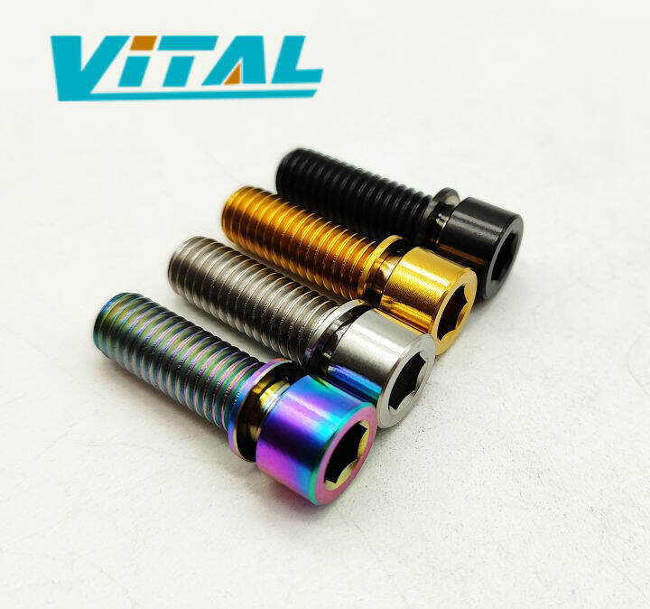 1pc/6pcs Vitaltitanium Grade 5 Titanium Bolt with captured washer M8 x