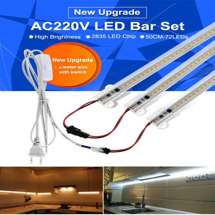 Ranpo 16pcs Set LED Tube Light AC220V 50cm 8W 72LEDs LED Fluorescent